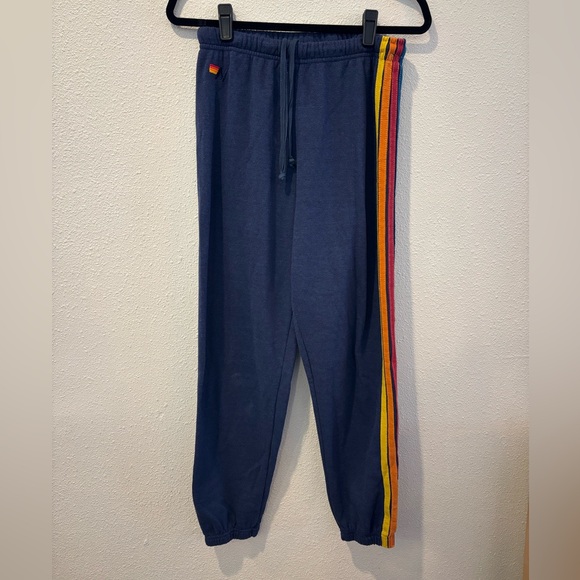 Aviator Nation Women’s 5 Stripe Sweatpants Joggers in Navy size Large - Picture 5 of 10